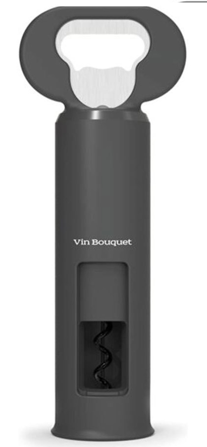 Tirbușon cu desfăcător de sticle Vin Bouquet, negru