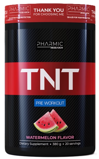 TNT Pre-Workout, pepene verde, 380 g, Pharmic Research