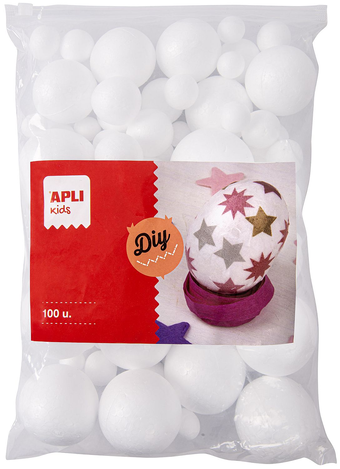 Bile de polistiren, Apli Kids - 100 buc.