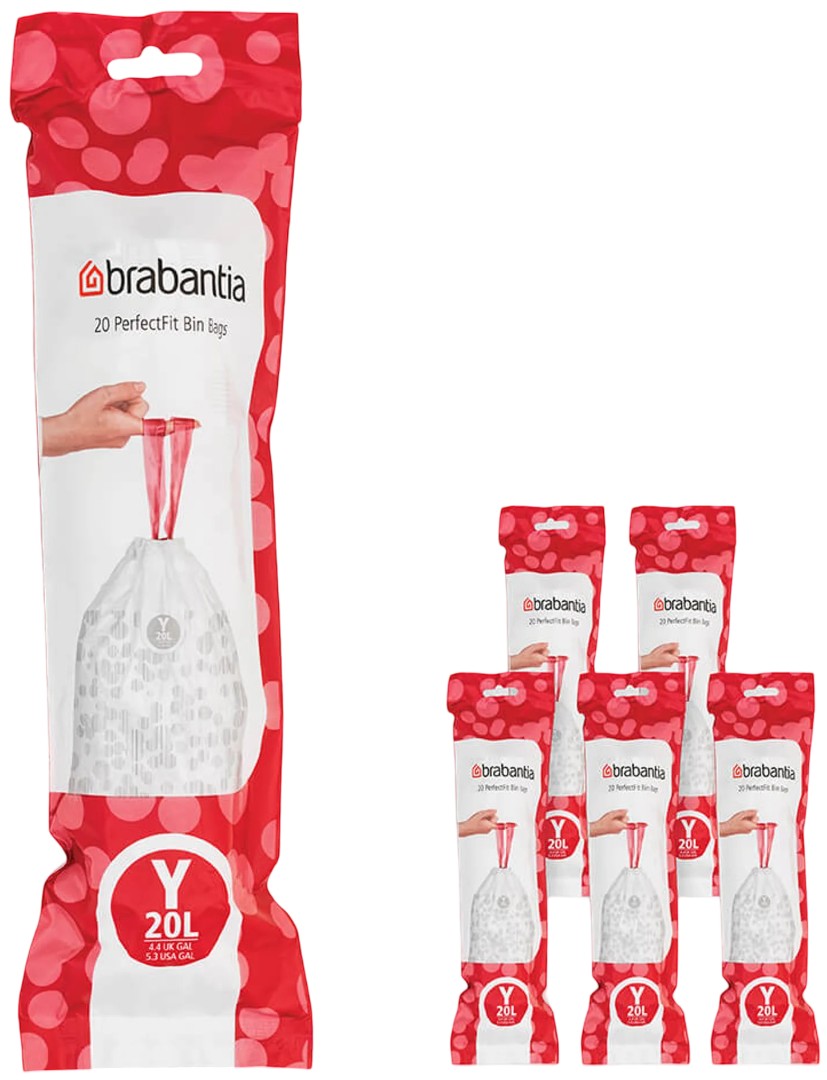 Sac de gunoi Brabantia - PerfectFit NewIcon, mărimea Y, 20 l, 120 buc