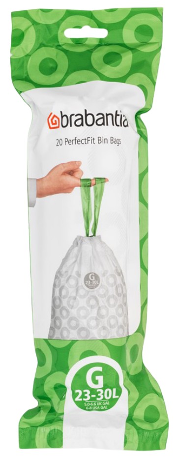 Sac de gunoi Brabantia - PerfectFit, mărimea G, 23-30 l, 20 buc