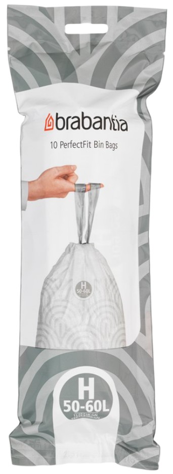 Sac de gunoi Brabantia - PerfectFit, mărimea H, 50-60 l, 10 buc