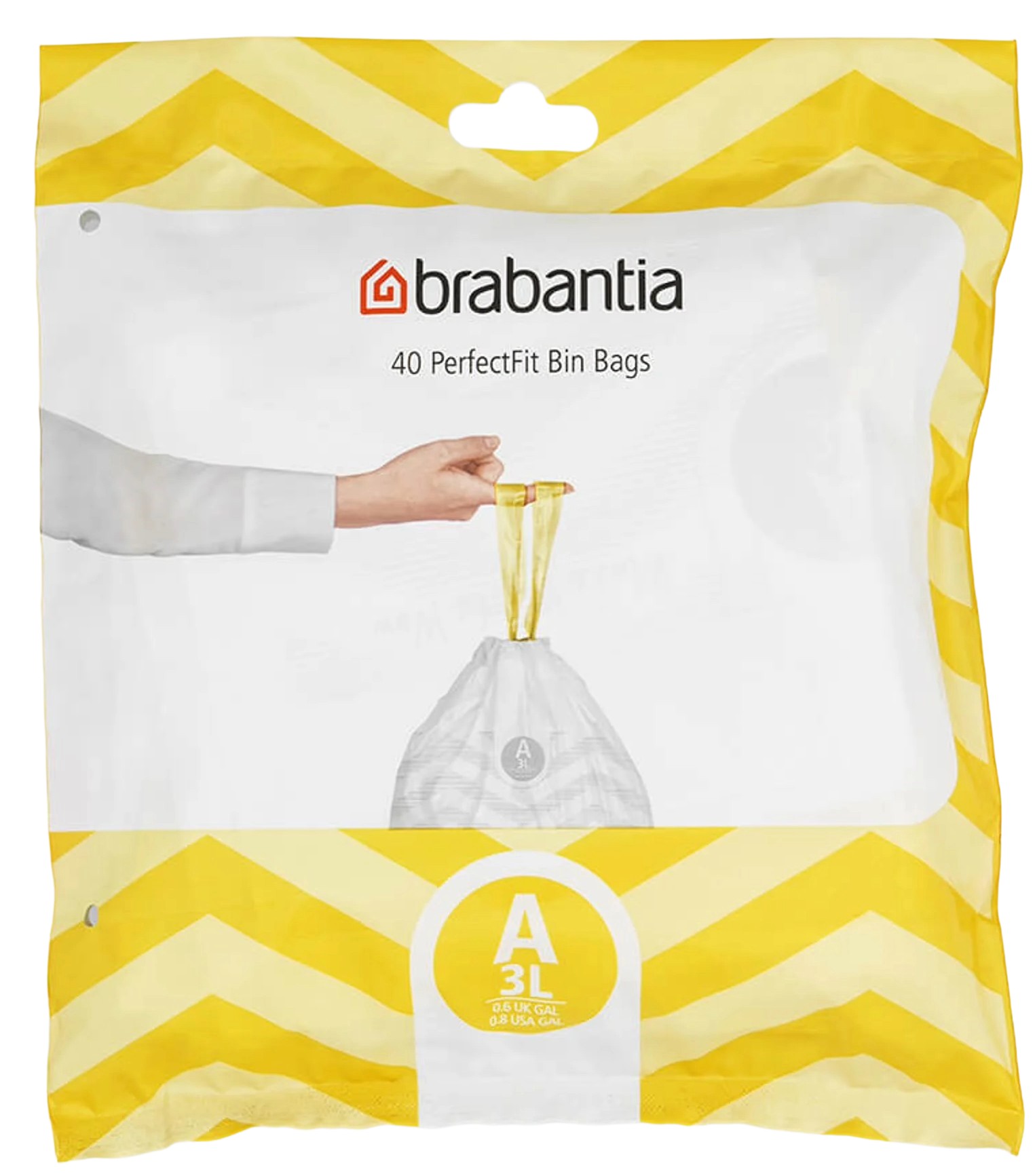 Sac de gunoi Brabantia - PerfectFit Sort&Go/Touch, mărimea A, 3 l, 40 buc
