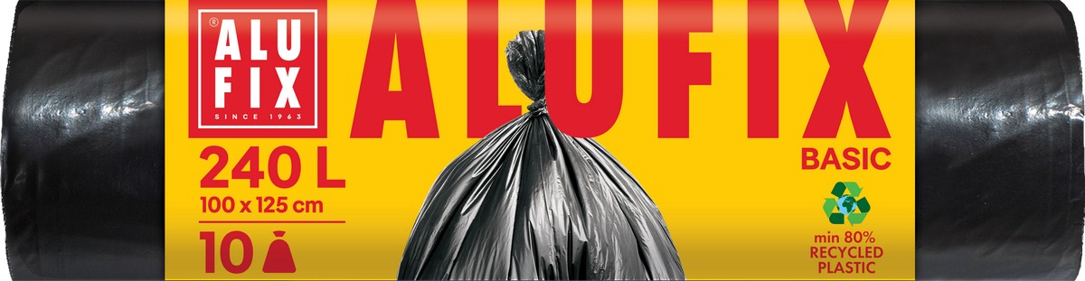 Saci de gunoi ALUFIX - Economy, 240 l, 10 buc., negri