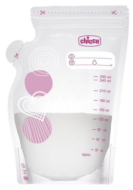 Pungi pentru depozitarea laptelui matern Chicco - 250 ml, 30 buc