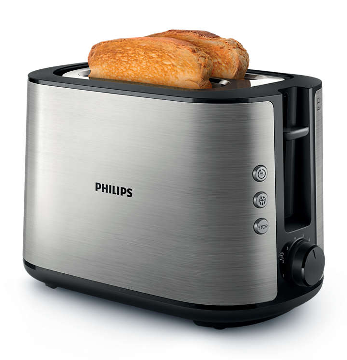 Prajitor de paine Philips - Viva Collection HD2650, 950W, 8 viteze, argintiu