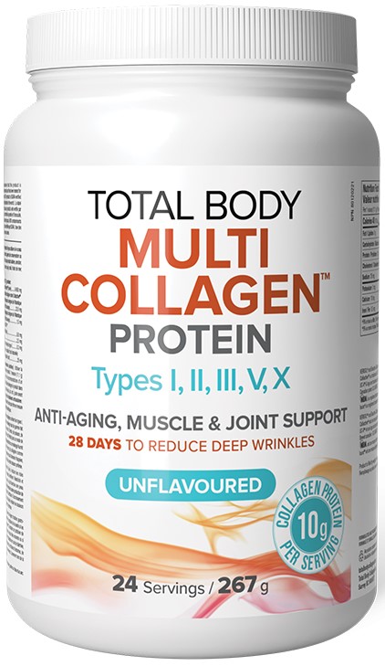 Total Body Multi Collagen, fără gust, 267 g, Natural Factors