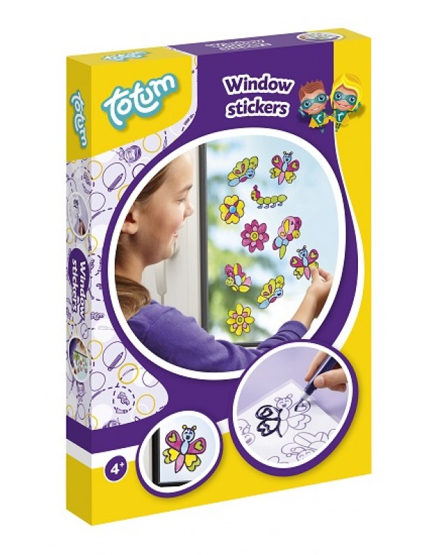 Totum Creative Set - Colorează-l tu însuți, autocolante de sticlă