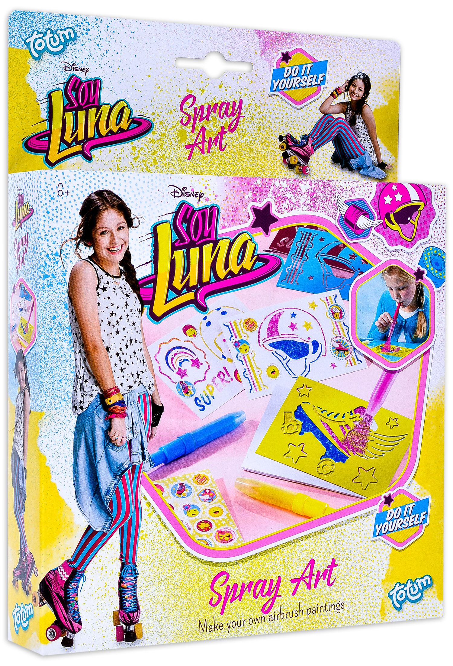 Set creatie Totum Soy Luna - Decoreaza singur, cu pix cu spray
