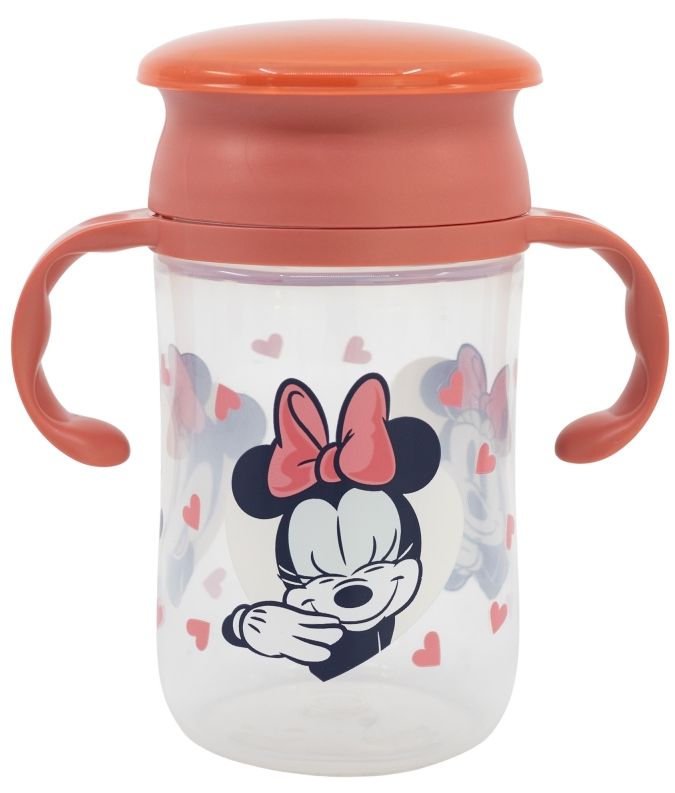 Cupă de antrenament Stor - 360°, Minnie Mouse Heart Full, 395 ml