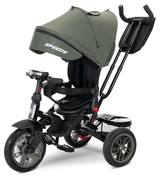 Tricicletă cu roți pneumatice (cu aer) Lorelli - Speedy, Green