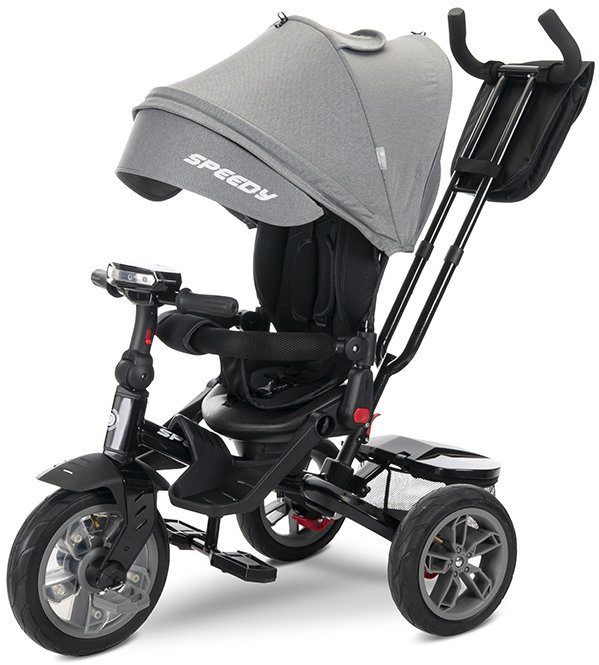 Tricicletă cu roți pneumatice (cu aer) Lorelli - Speedy, Grey