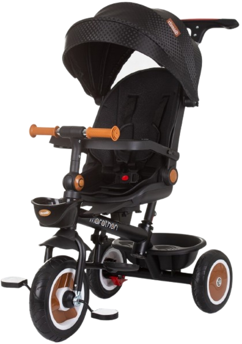 Tricicletă cu copertină Chipolino - Maraton, obsidian