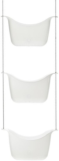 Organizator triplu pentru baie Umbra - Bask, alb