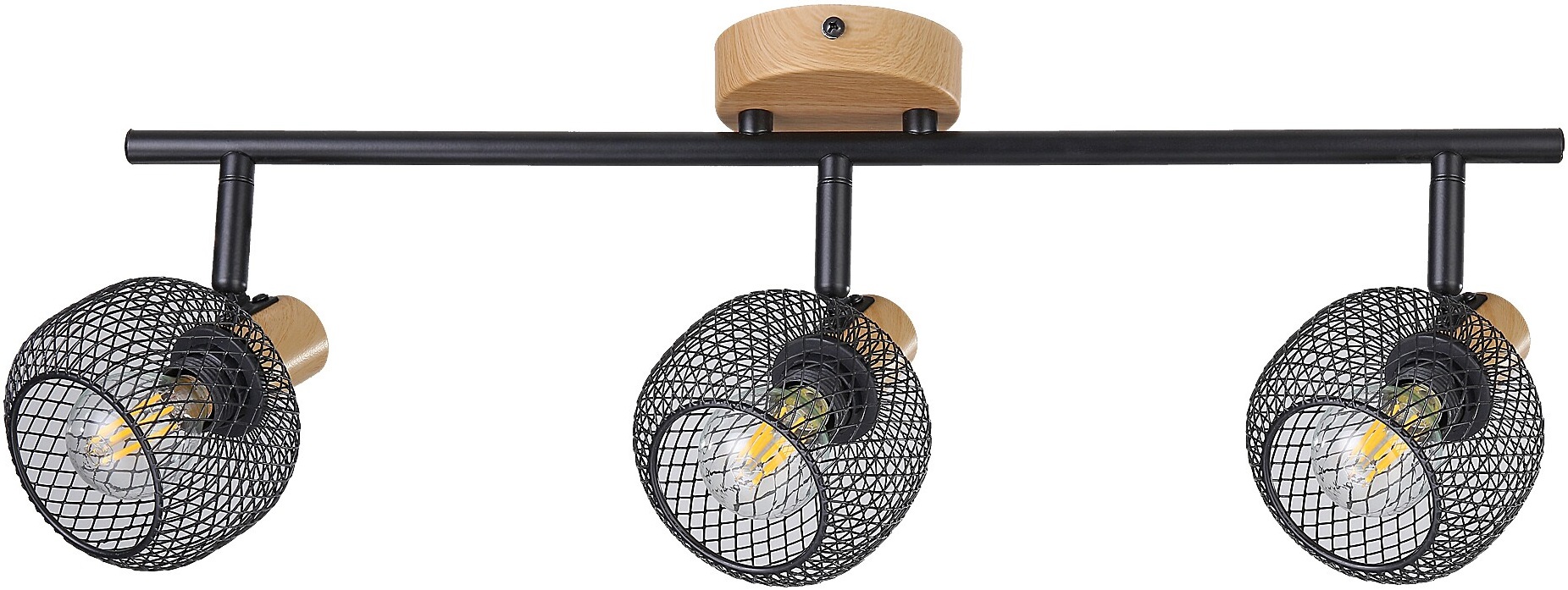 Spot triplu Rabalux - Grendel 3129, IP20, E14, 3 x 40W, 230V, negru mat
