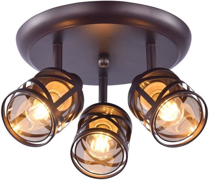 Spot triplu Rabalux - Oberon 5337, IP20, E14, 3 x 40W, 230V, maro