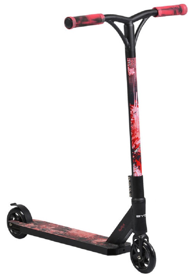 Trotinetă Byox - Stunt Shock, roşie