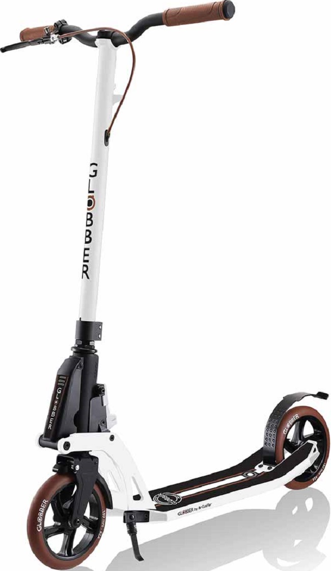 Trotinetă Globber - One K 180, pliabila, cu frana de mana, Vintage White