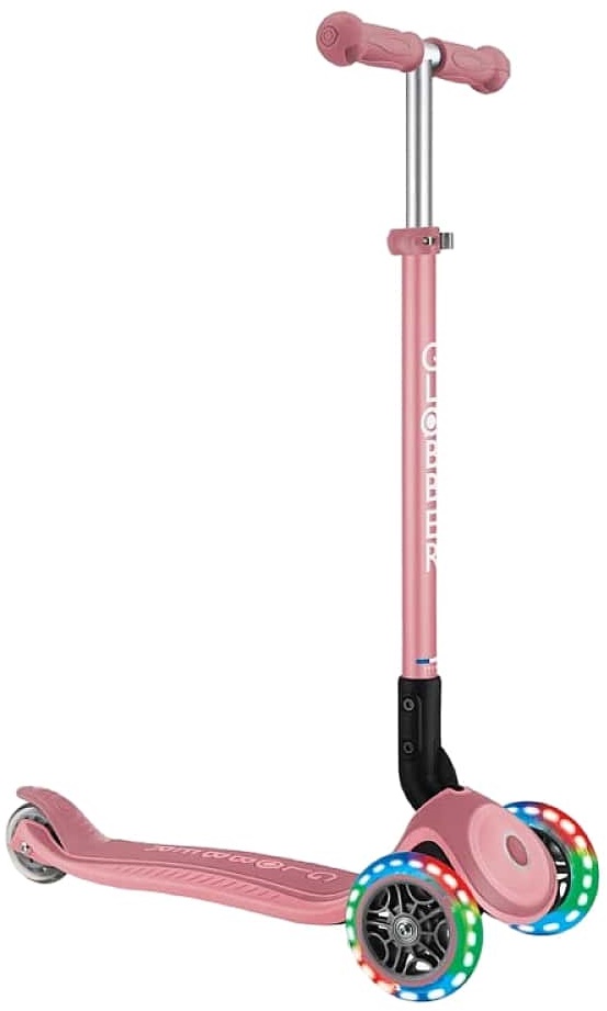 Trotinetă Globber - Primo Foldable Lights, roz pastel