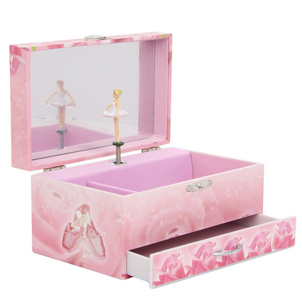 Cutie muzicala cu sertar Trousselier - Balerina roz