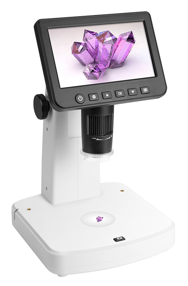 Microscop digital Levenhuk - DTX 700 LCD, alb/negru