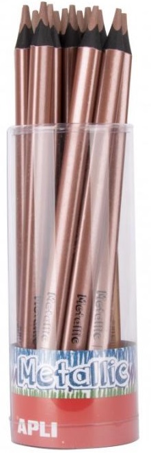 Creion colorat Apli - Jumbo Metallic, bronz