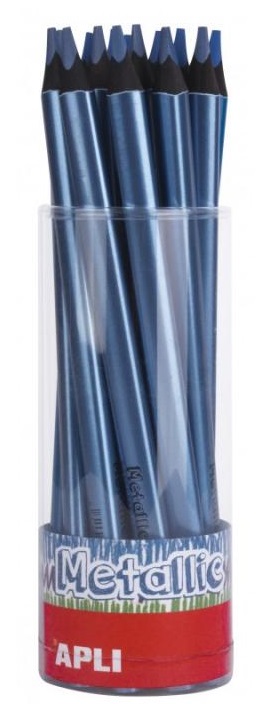Creion Jumbo colorat Albastru metalic