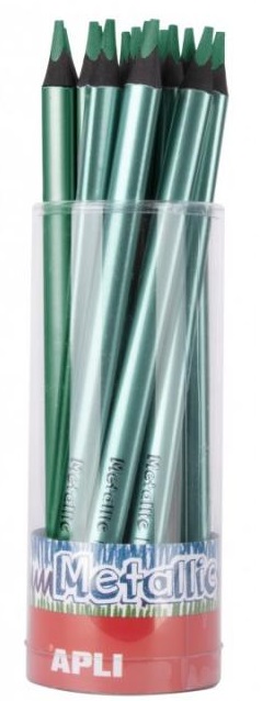 Creion colorat Apli - Jumbo Metalic, verde