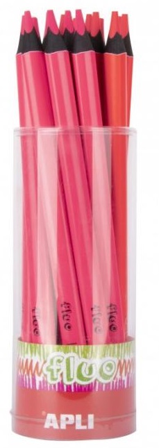 Creion colorat Apli - Jumbo Neon, roz