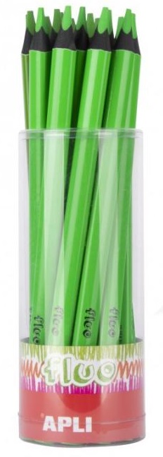 Creion colorat Apli - Jumbo Neon, verde