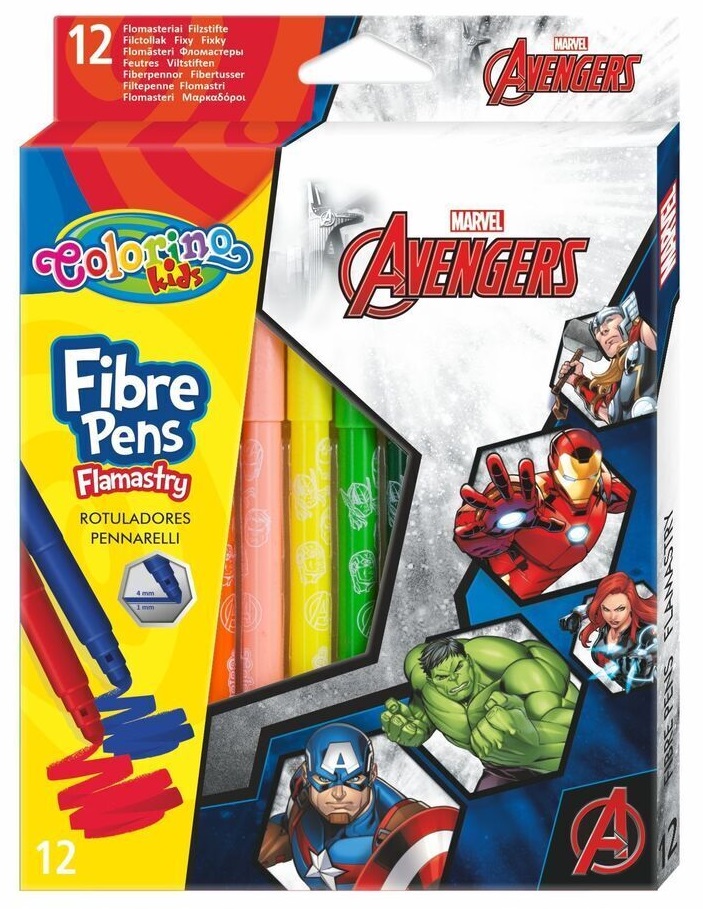 Carioci colorate Colorino - Marvel Avengers, 12 culori