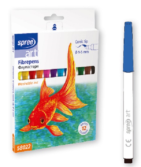 Carioci colorate SpreeArt - Ø 5 mm, 12 culori