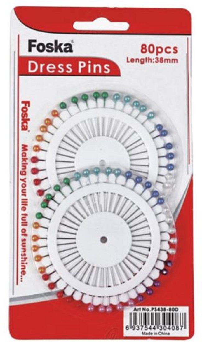 Bolduri colorate Foska - 38 mm, 80 bucati