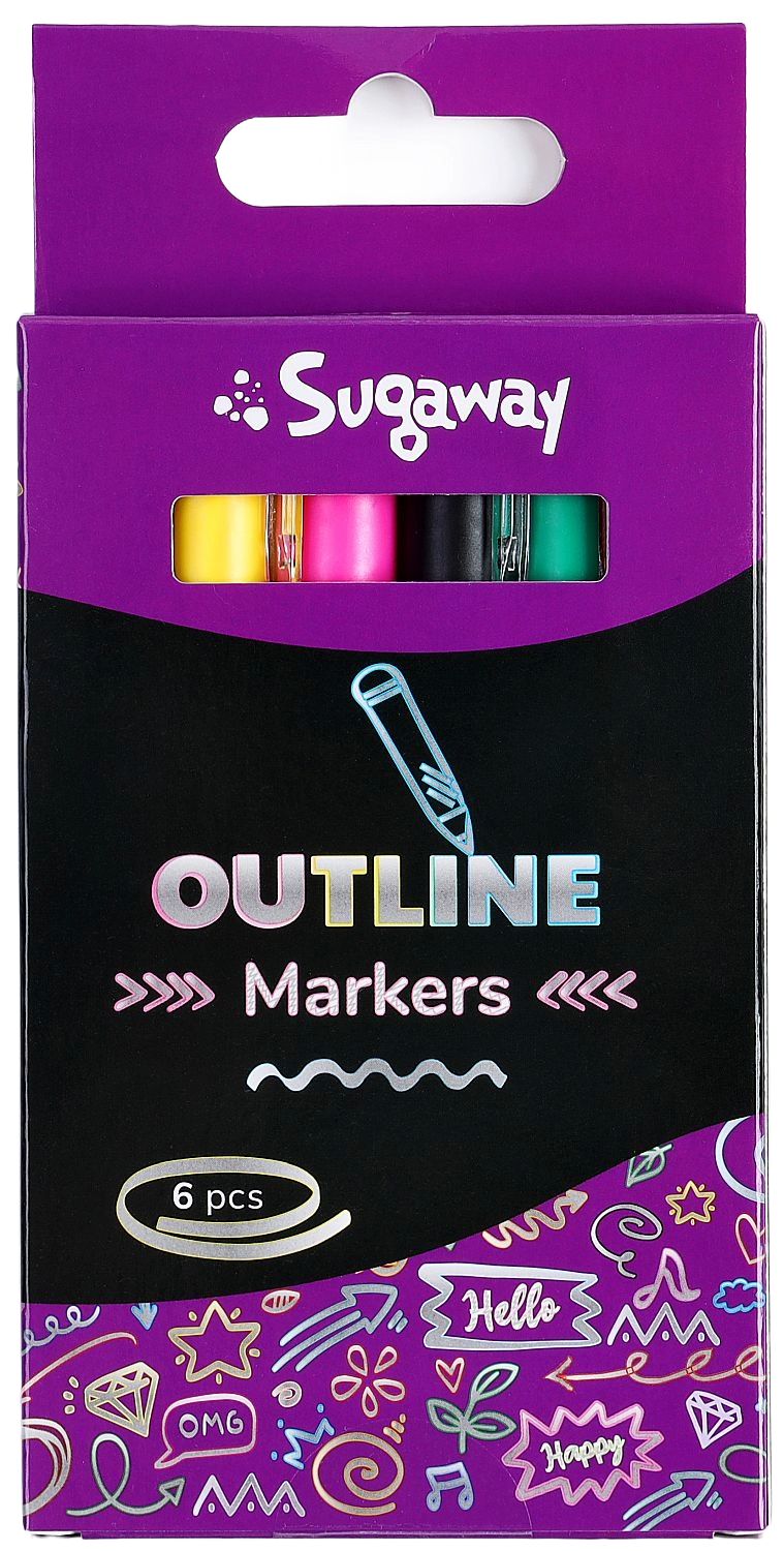 Markere de culoare Sugaway - 6 bucăți