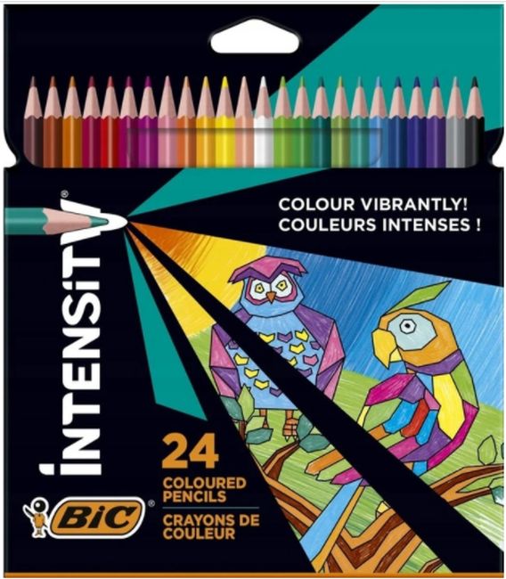 Creioane colorate BIC - Intensity, 24 culori