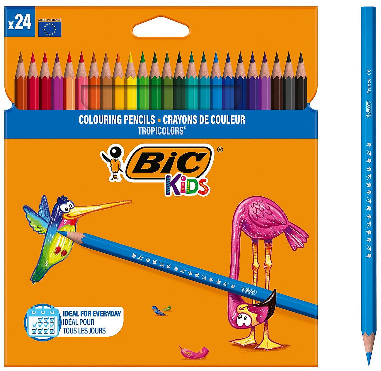 Creioane colorate Tropicolors 2.9 mm 24 buc BIC Kids Creioane colorate Tropicolors 2.9 mm 24 buc BIC Kids - imagine 2