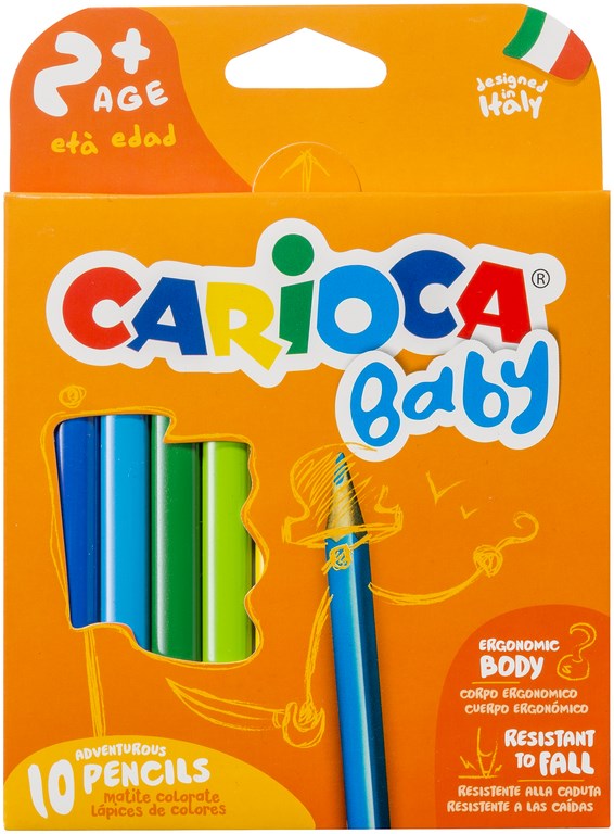 Set creioane colorate Carioca Baby - 10 culori