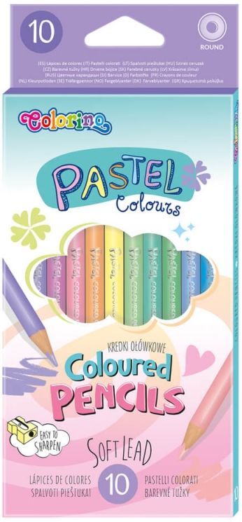 Creioane colorate Colorino Pastel - 10 culori