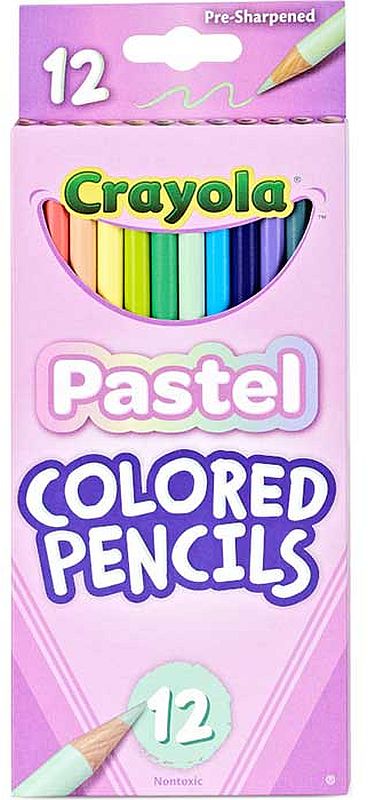 Creioane colorate Crayola - Culori pastelate, 12 culori