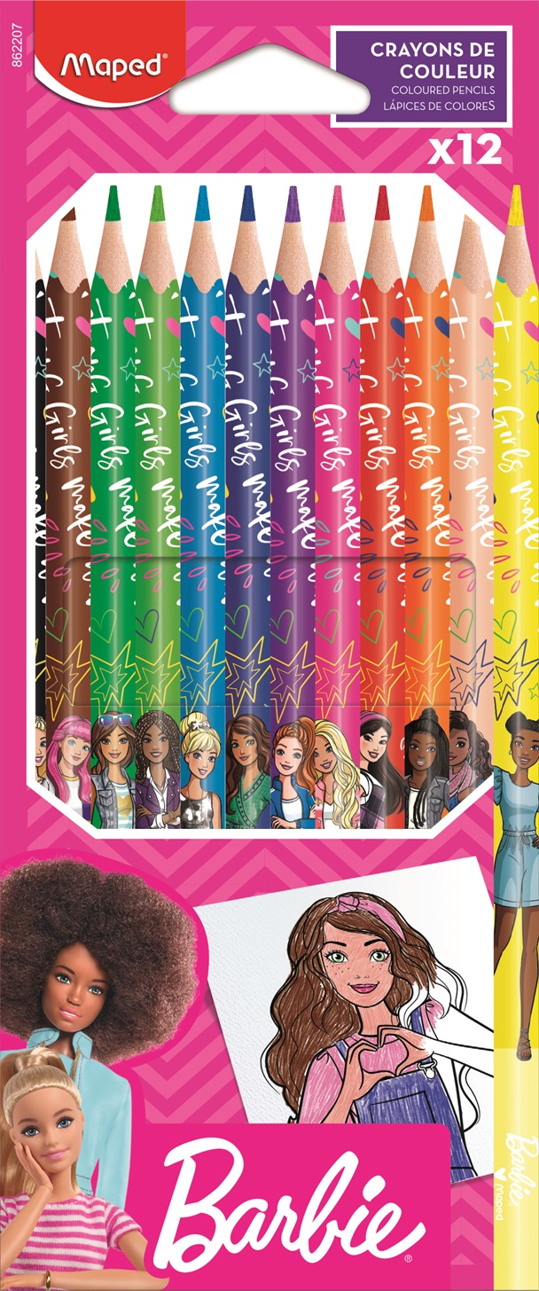 Creioane colorate Maped Barbie - 12 culori