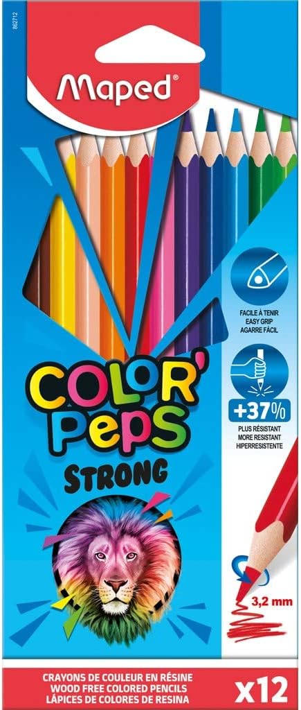 Creioane colorate Maped Color Peps - Strong, 12 culori