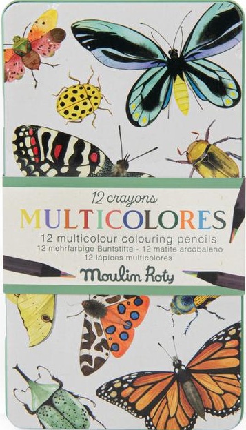 Creioane colorate Moulin Roty Le Jardin du Moulin - 12 buc