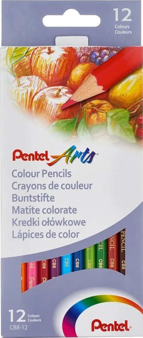Creioane colorate Pentel - Arts, 12 culori