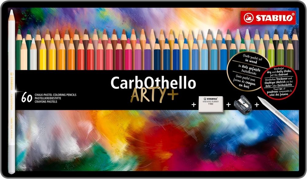 Creioane colorate Stabilo CarbOthello - ARTYplus, 60 buc