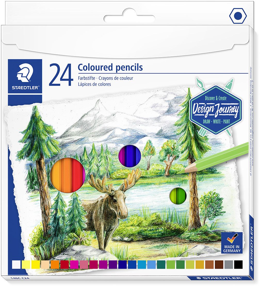 Creioane colorate Staedtler Design Journey - 24 de culori