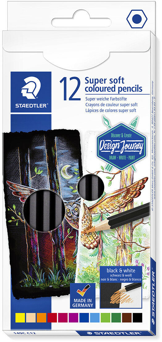 Staedtler DJ - Super moale, 12 culori