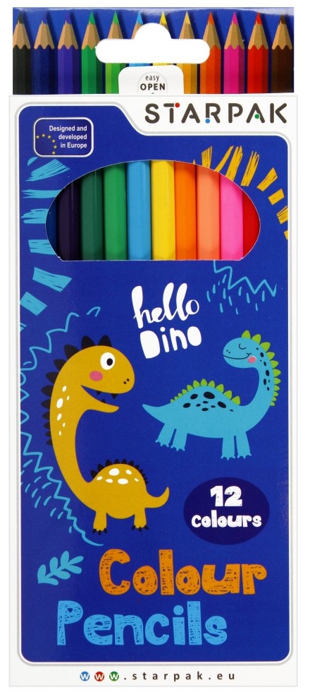 Creioane colorate Starpak Dino - 12 buc.