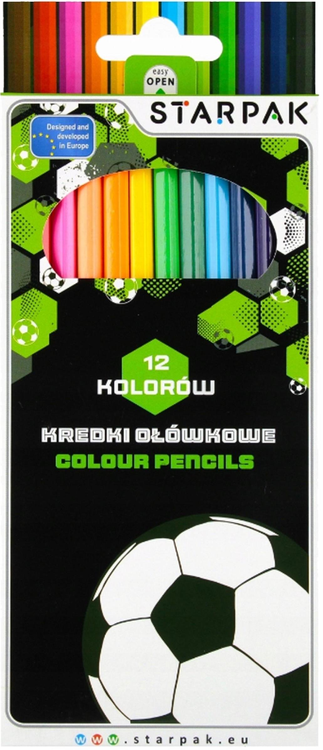 Creioane colorate Starpak - Football, 12 culori