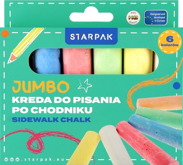 Crete colorate pentru asfalt Starpak - 6 buc