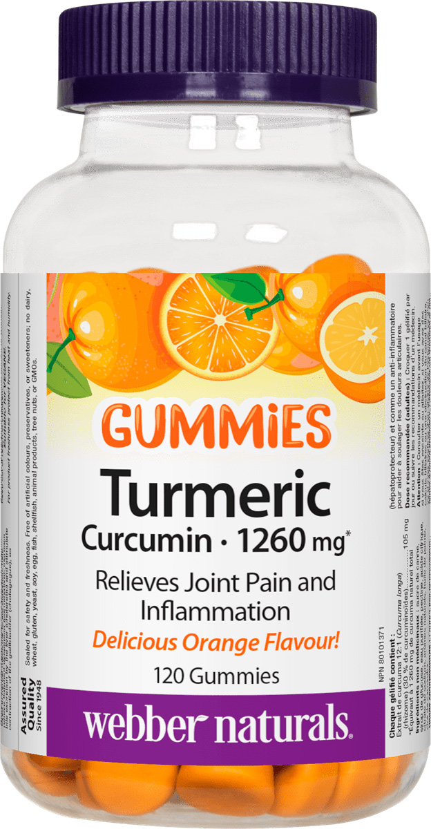 Turmeric Curcumin, 120 tablete de jeleu, Webber Naturals